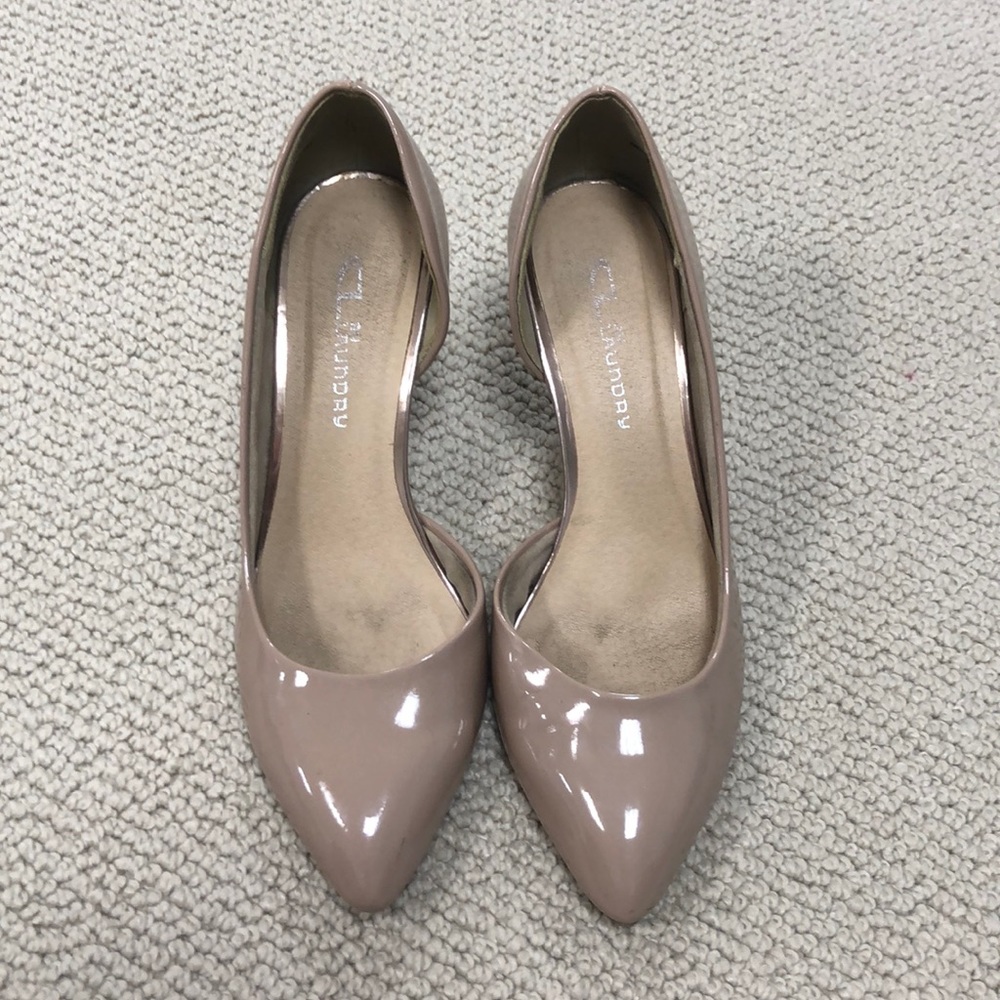 CL by Laundry Nude D’orsay Pointy Toe Heels
